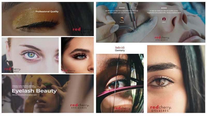 Red Cherry #DW False Eyelashes Pack of 6 Pairs - Image 5